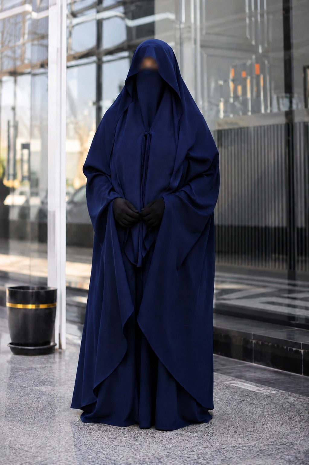 Jilbab 2 Pièces Bleu Marine – Élégance, Pudeur et Confort